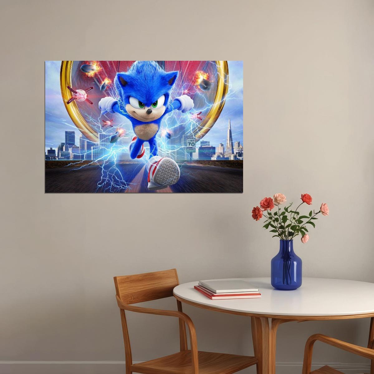 Sonic The Hedgehog Video Game Poster Iconic Retro Gamer Print