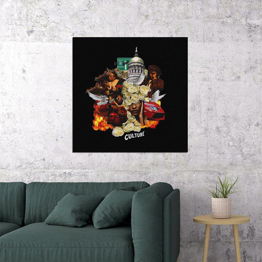 Migos Culture Album Cover Art Music Poster Hip-hop Wall Print - xonomax