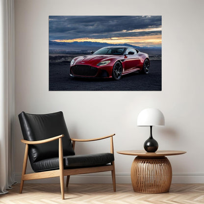 Aston Martin Poster Luxury Sports Car Wall Art Supercar Print