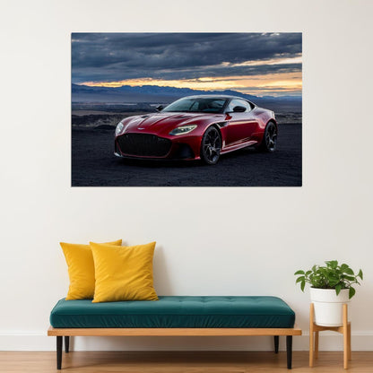 Aston Martin Poster Luxury Sports Car Wall Art Supercar Print