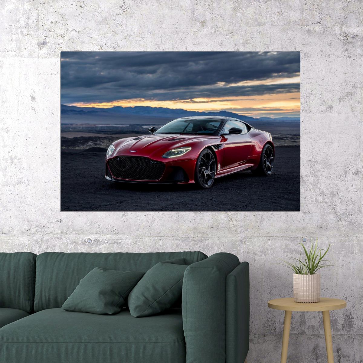 Aston Martin Poster Luxury Sports Car Wall Art Supercar Print