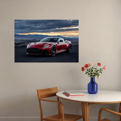 Aston Martin Poster Luxury Sports Car Wall Art Supercar Print