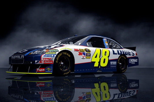 Jimmie Johnson Impala Nascar Racing Poster Motorsports Vehicle Wall Art