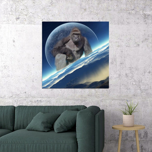 Harambe Gorilla Poster Tribute Wall Art Animal Memorial Print - xonomax