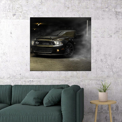 Ford Mustang Poster Classic American Muscle Car Wall Art Automotive Print