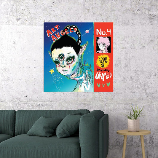 Grimes Album Cover Art Electronic Music Poster Synth-pop Artist Music Print - xonomax