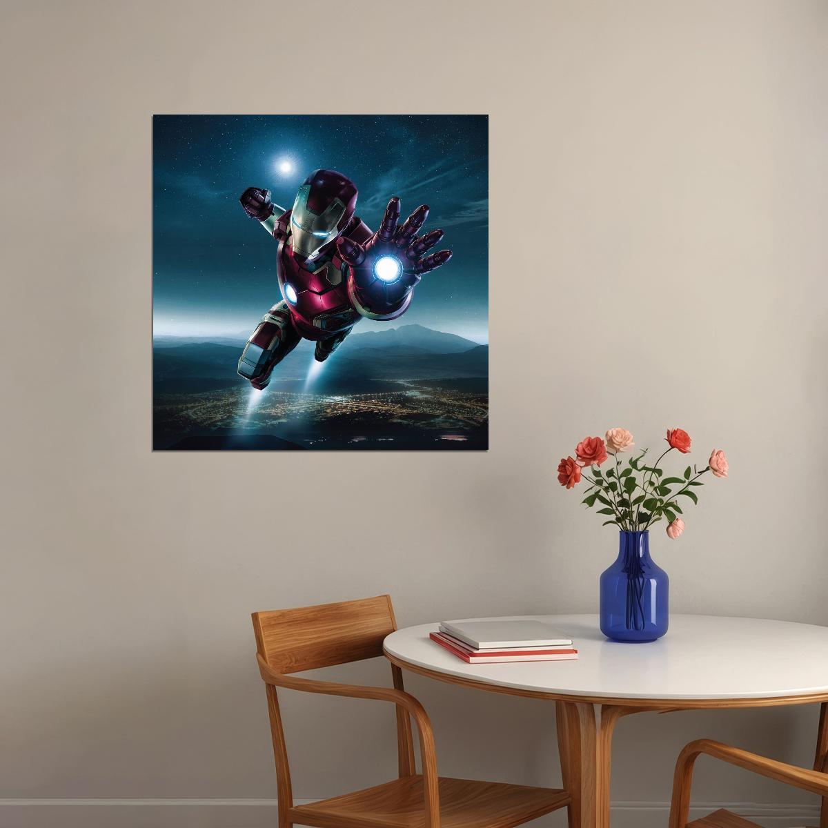 Iron Man Movie Poster Marvel Comics Superhero Wall Art Film Print