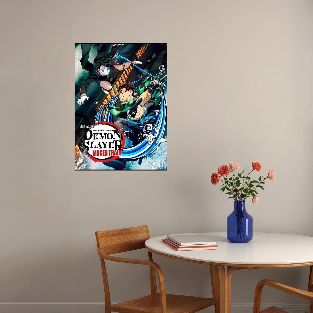 Kimetsu No Yaiba Demon Slayer Anime Poster Japanese Manga Art Wall Print