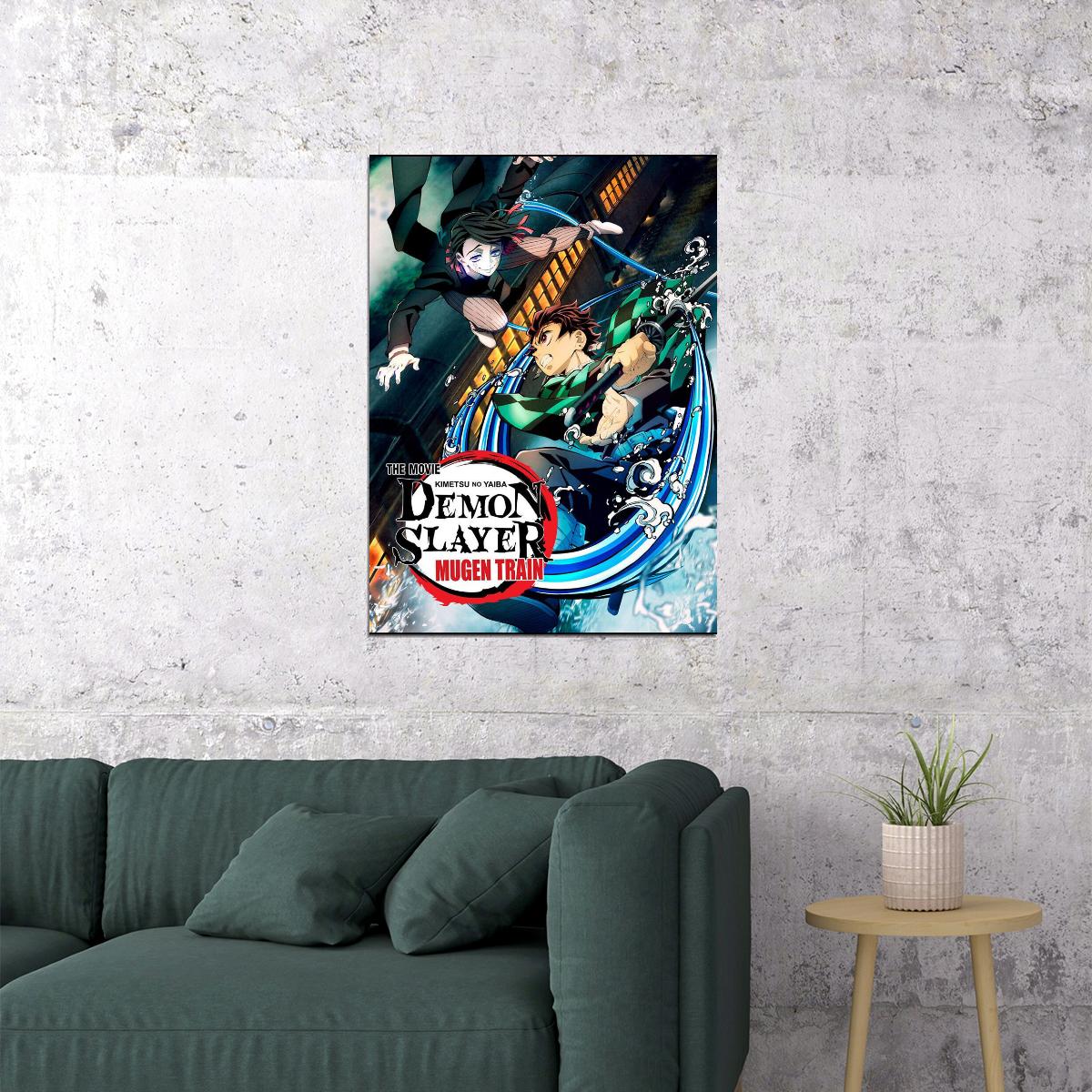 Kimetsu No Yaiba Demon Slayer Anime Poster Japanese Manga Art Wall Print