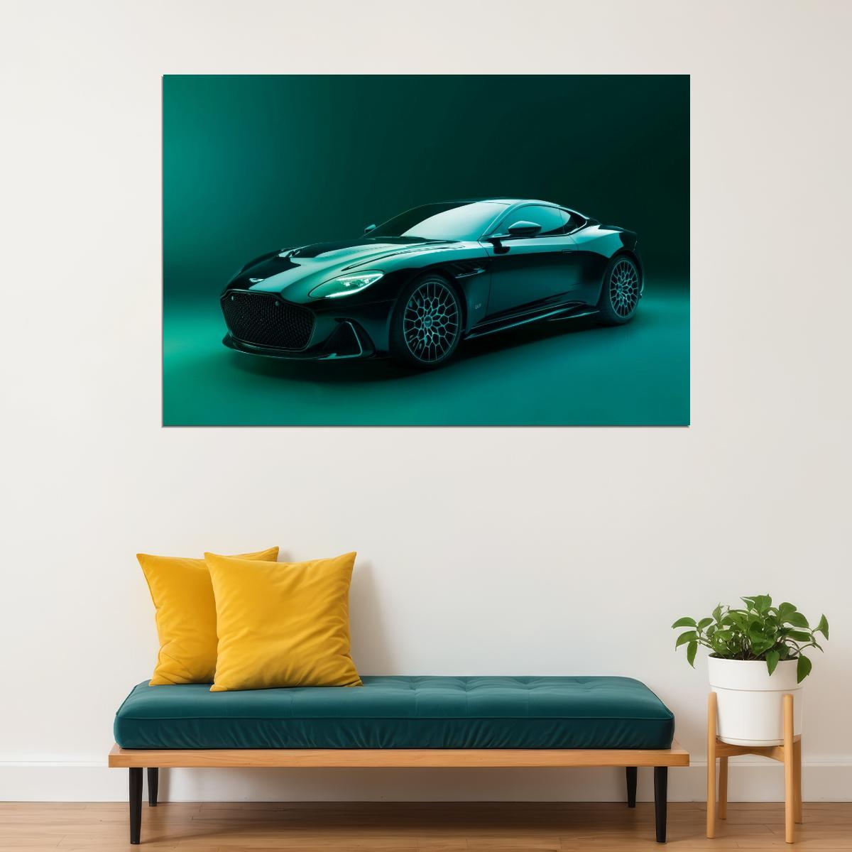 Aston Martin Poster Luxury Sports Car Wall Art Supercar Print