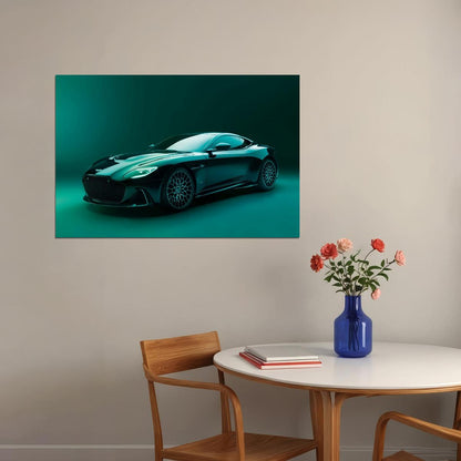 Aston Martin Poster Luxury Sports Car Wall Art Supercar Print