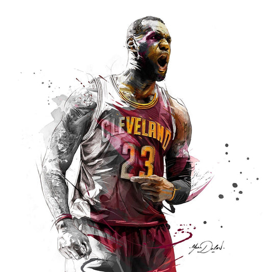 Lebron James Poster Famous Basketball Player Motivational Sports Print