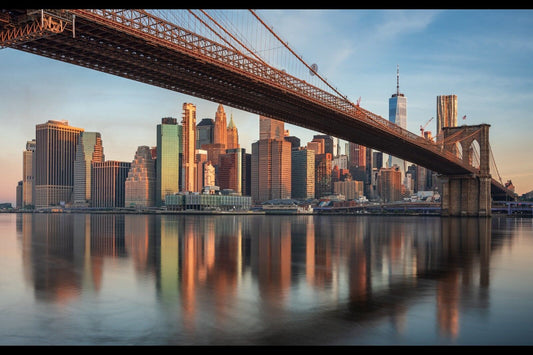 Brooklyn Bridge Poster New York City Landmark Wall Art Urban Photography Print - xonomax