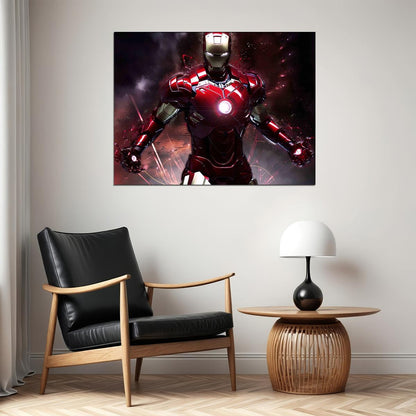 Iron Man Movie Poster Marvel Comics Superhero Wall Art Film Print