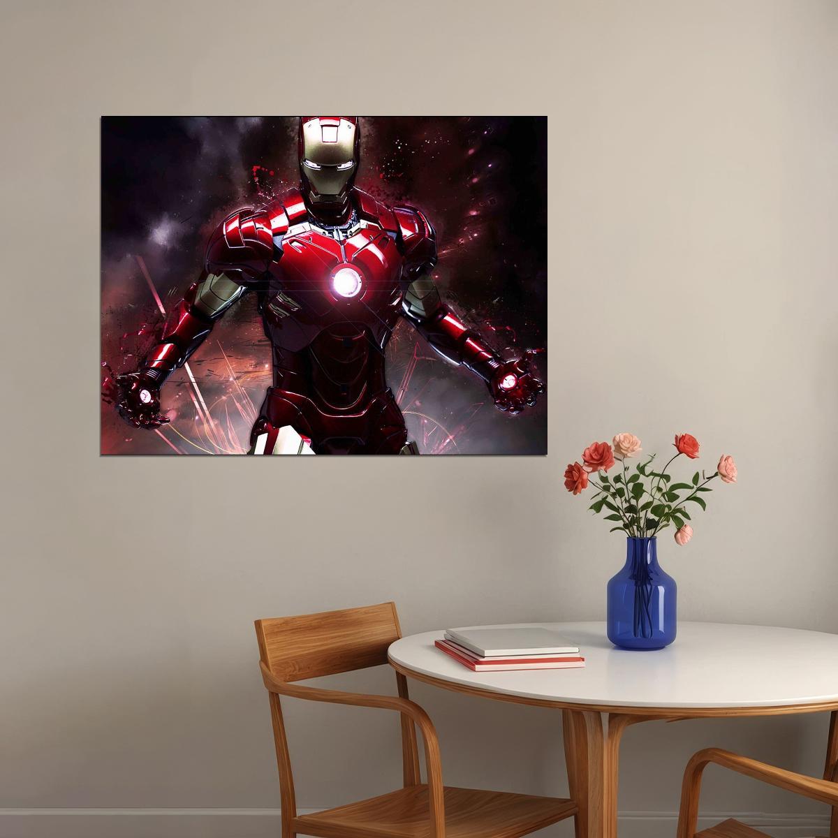 Iron Man Movie Poster Marvel Comics Superhero Wall Art Film Print