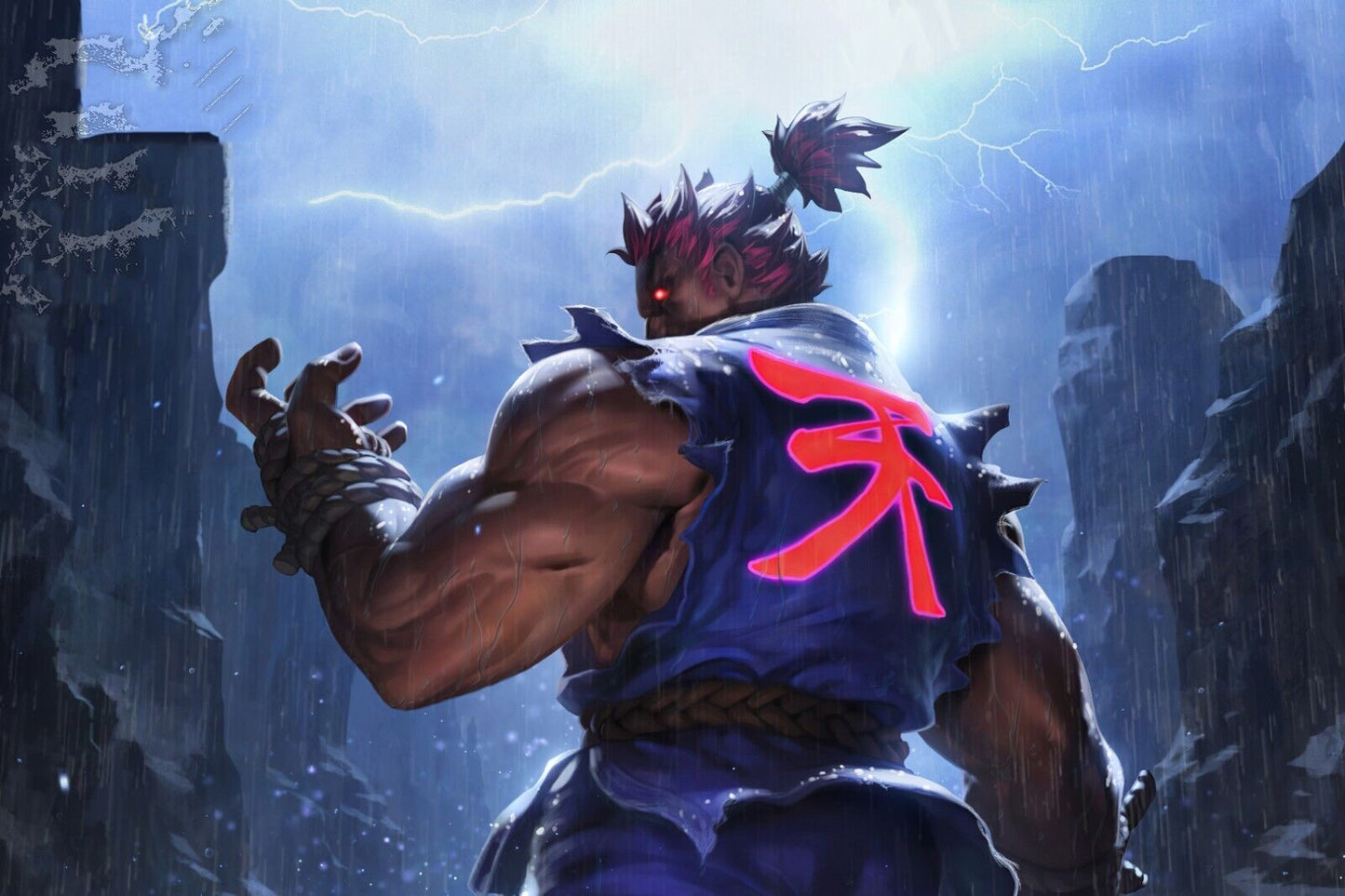 Street Fighter Akuma Fighting Video Game Poster Gamer Wall Art