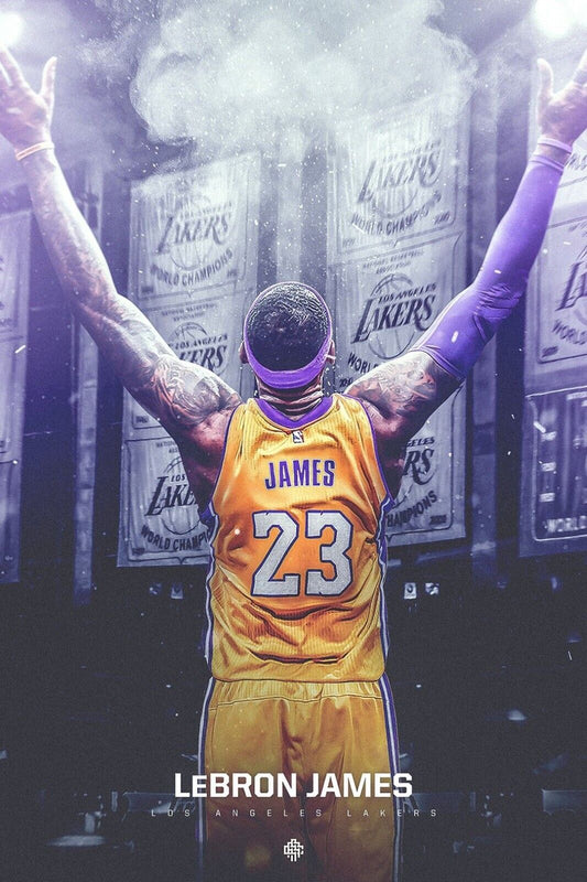 Lebron James Poster Famous Basketball Player Motivational Sports Print