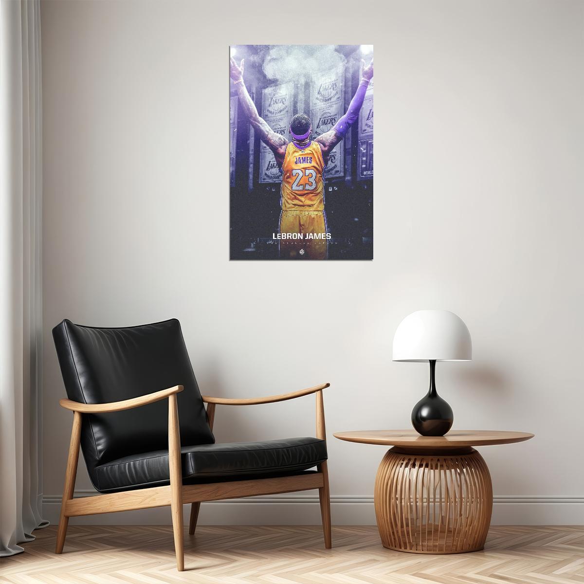 Lebron James Poster Famous Basketball Player Motivational Sports Print