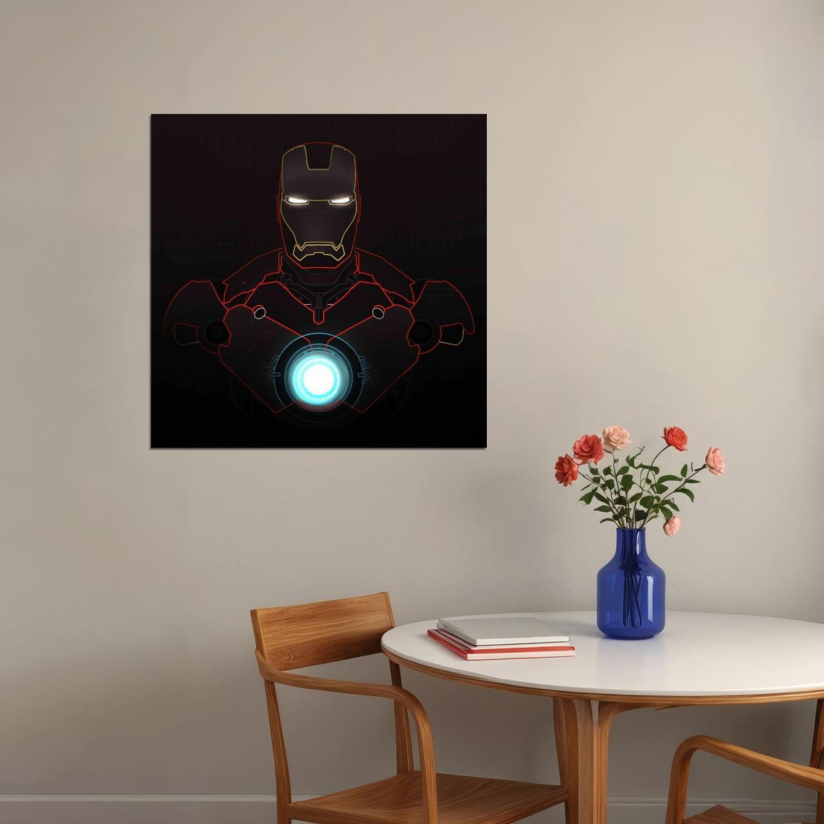 Iron Man Movie Poster Marvel Comics Superhero Wall Art Film Print