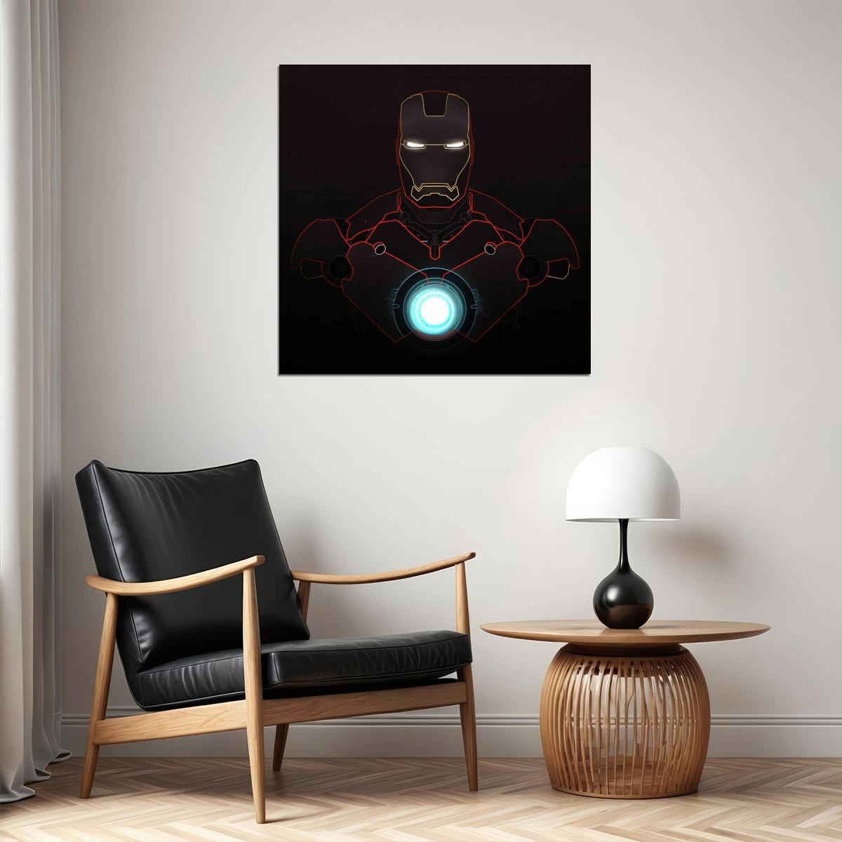 Iron Man Movie Poster Marvel Comics Superhero Wall Art Film Print