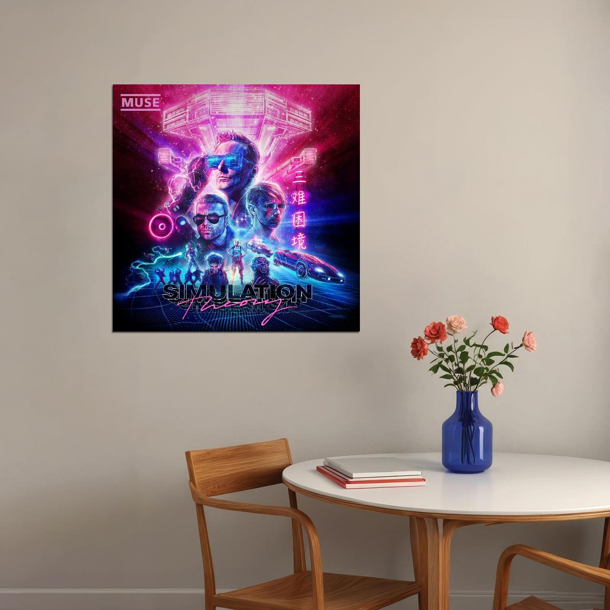 Muse Simulation Theory Album Cover Art Music Poster Rock Band Wall Print - xonomax