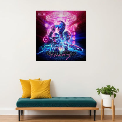 Muse Simulation Theory Album Cover Art Music Poster Rock Band Wall Print - xonomax