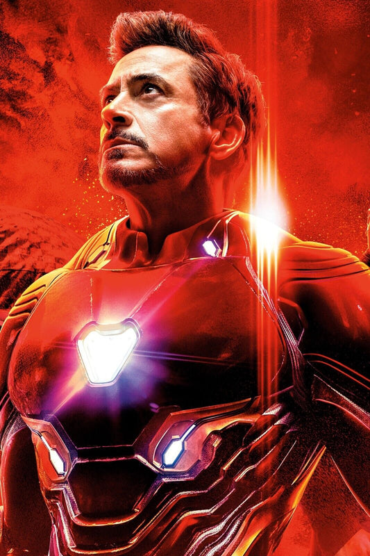 Tony Stark Iron Man Movie Poster Iconic Marvel Superhero Art Epic Robert Downey Jr. Print