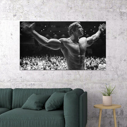 Arnold Schwarzenegger Poster Action Movie Star Wall Art Hollywood Bodybuilding Print