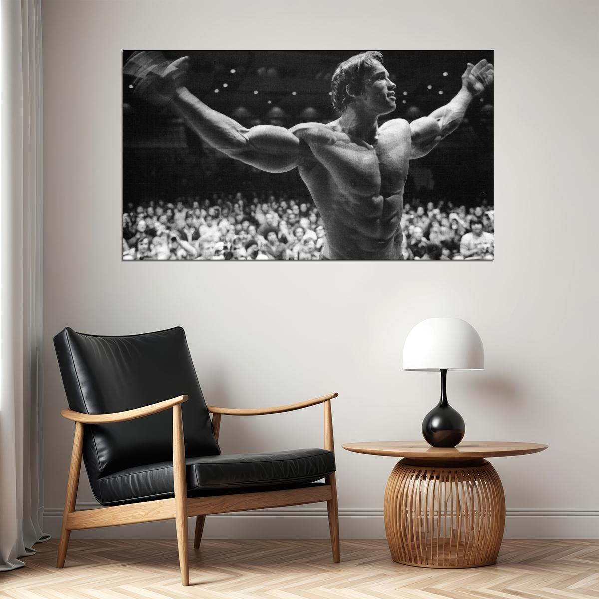 Arnold Schwarzenegger Poster Action Movie Star Wall Art Hollywood Bodybuilding Print