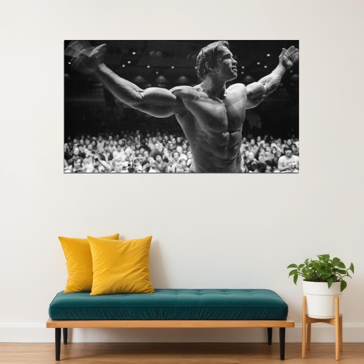 Arnold Schwarzenegger Poster Action Movie Star Wall Art Hollywood Bodybuilding Print