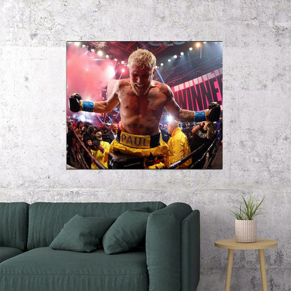 Jake Paul Boxing Sports Poster Youtube Star Wall Art Motivational Sports Print