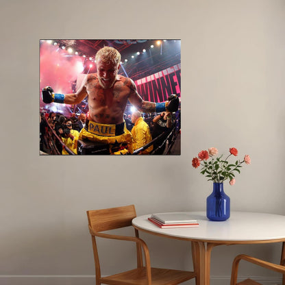 Jake Paul Boxing Sports Poster Youtube Star Wall Art Motivational Sports Print