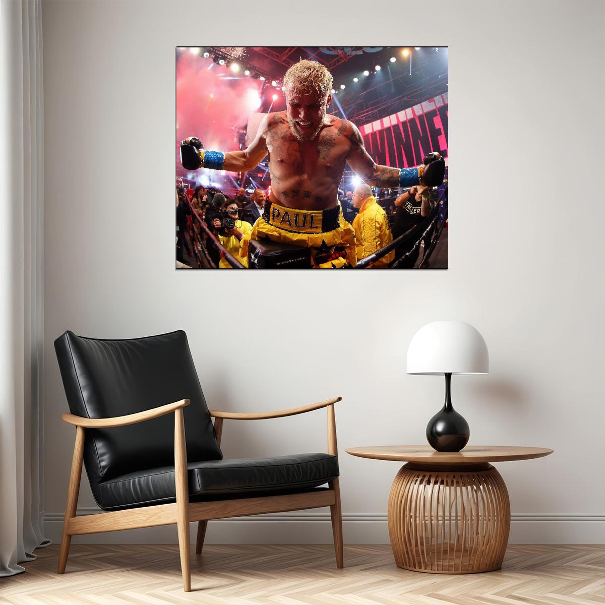 Jake Paul Boxing Sports Poster Youtube Star Wall Art Motivational Sports Print