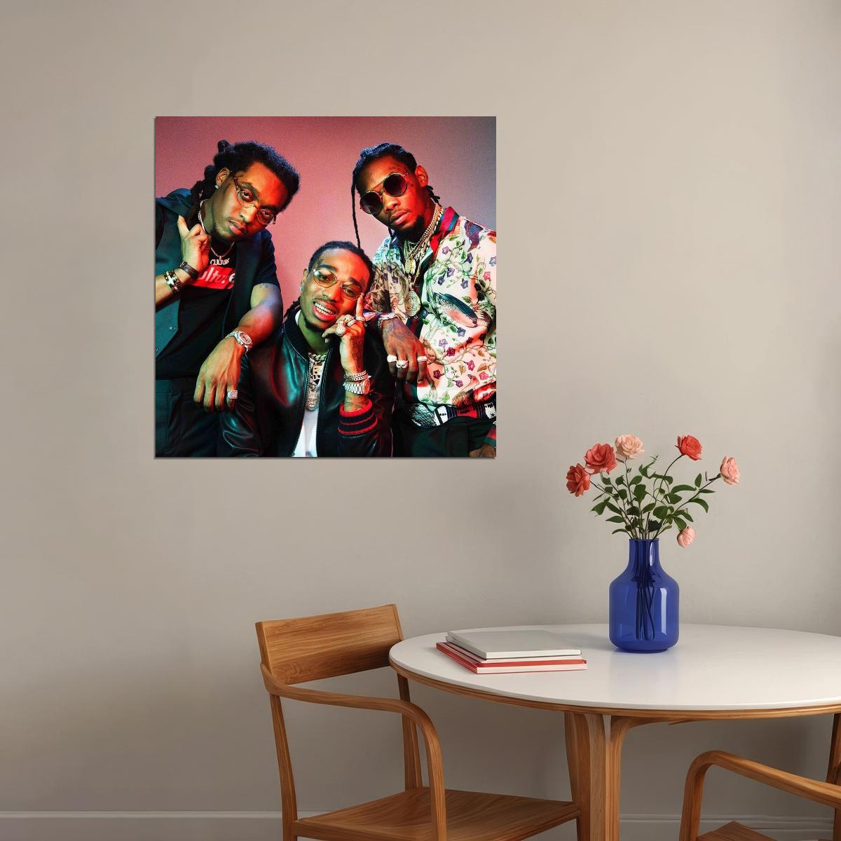 アート・デザイン・音楽 Publicity, Publicity, Woohoooow! Poster - Migos Quavo Takeoff Offset Album Cover Art Music Poster