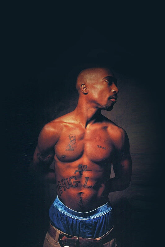 Tupac Shakur 2pac Poster Iconic Rap Music Legend Wall Art Hip Hop Artist Inspirational Print