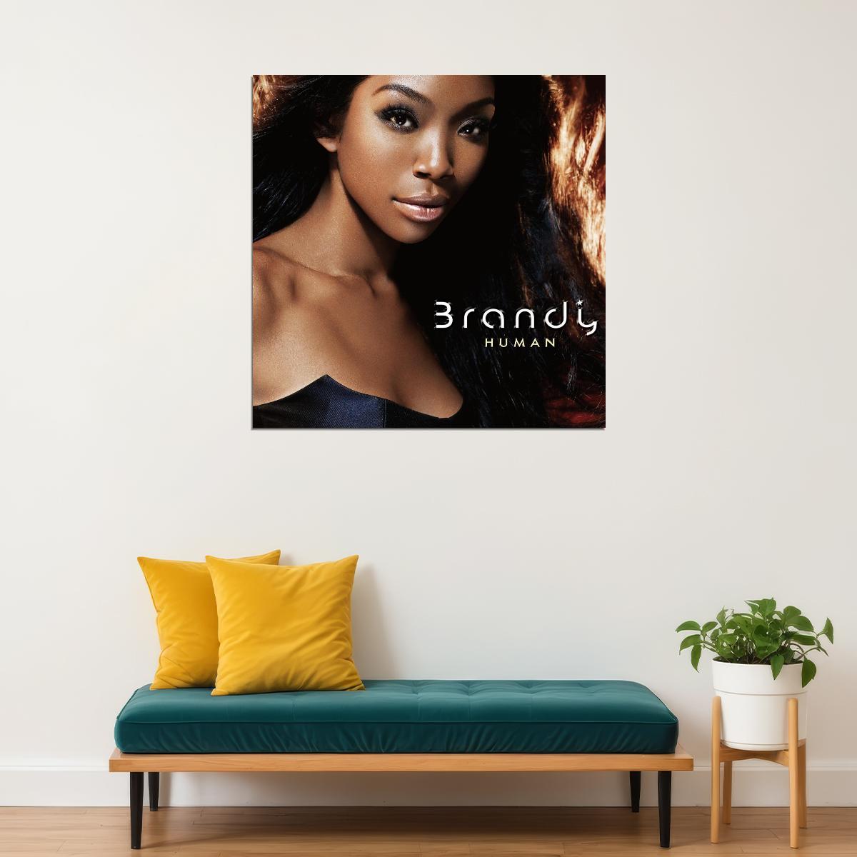 Brandy Human Album Cover Art R&b Music Poster Singer Music Print