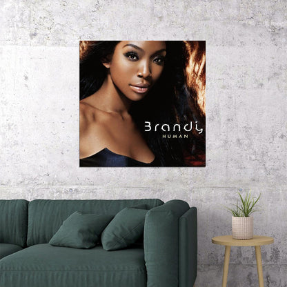 Brandy Human Album Cover Art R&b Music Poster Singer Music Print