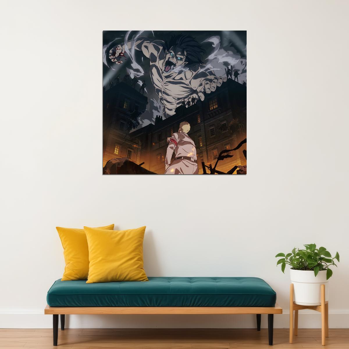 Attack On Titan Anime Poster Japanese Animation Wall Art Manga Series Print