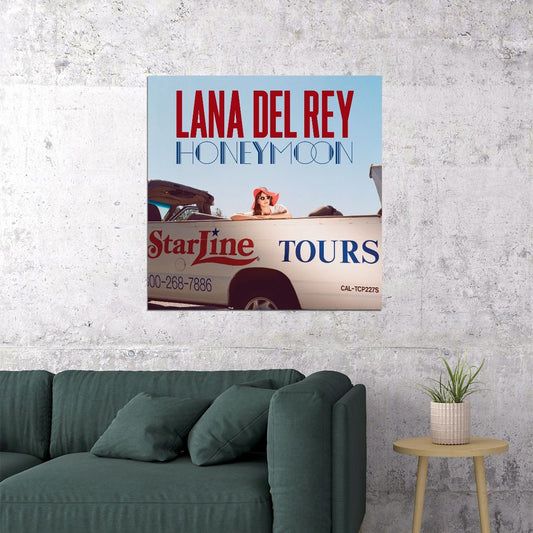 Lana Del Rey Honeymoon Album Cover Art Music Poster Pop Singer Wall Print - xonomax