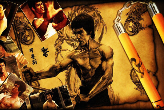 Bruce Lee Poster Martial Arts Legend Wall Art Action Star Print - xonomax