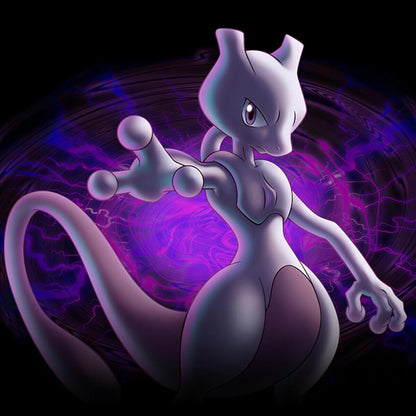 Pokemon Mewtwo Video Game Poster Nintendo Gamer Wall Print