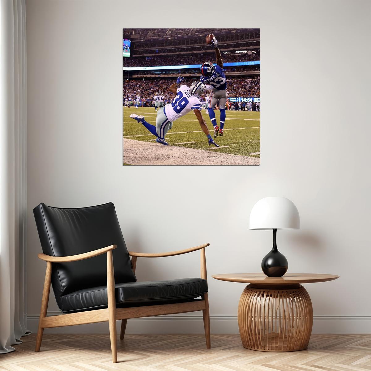 Odell Beckham Jr. Poster Nfl Football Player Wall Art Motivational Sports Print