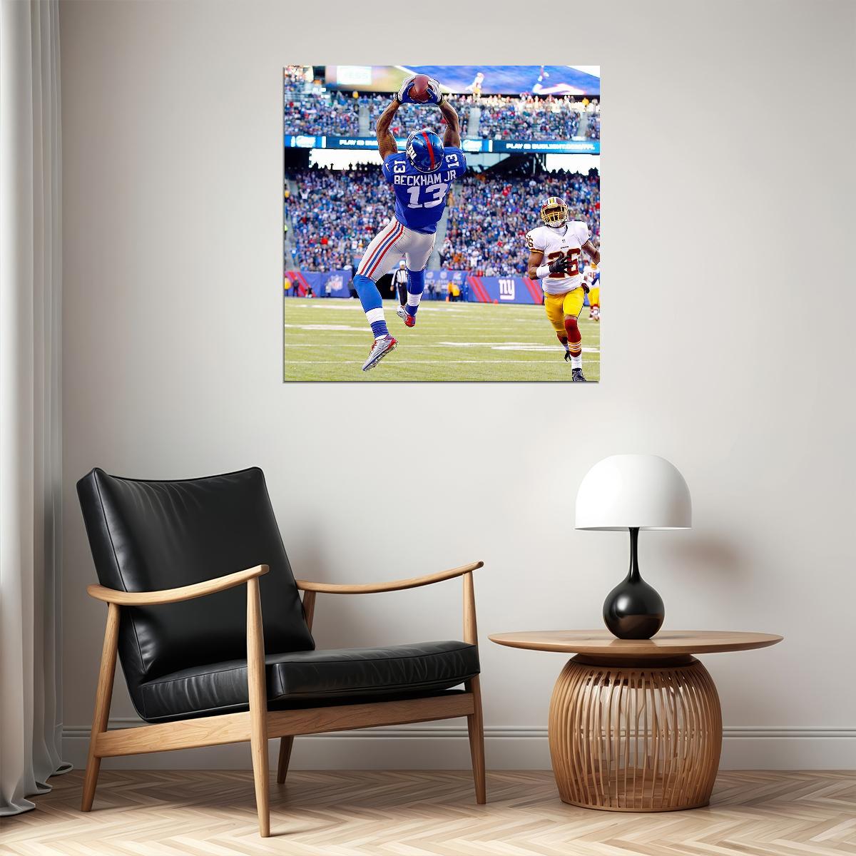 Odell Beckham Jr. Poster Nfl Football Player Wall Art Motivational Sports Print