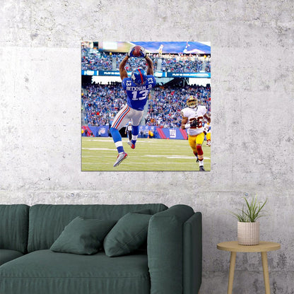 Odell Beckham Jr. Poster Nfl Football Player Wall Art Motivational Sports Print