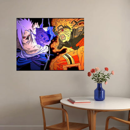 Naruto Sasuke Anime Poster Japanese Manga Art Wall Print