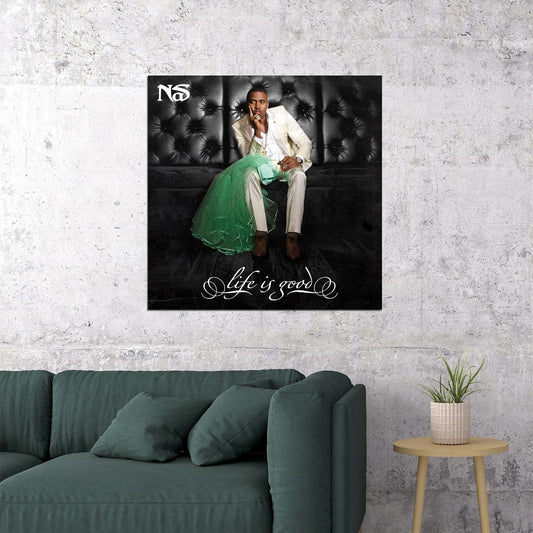 Nas Life Is Good Album Cover Art Music Poster Rap Hip-hop Artist Wall Print - xonomax