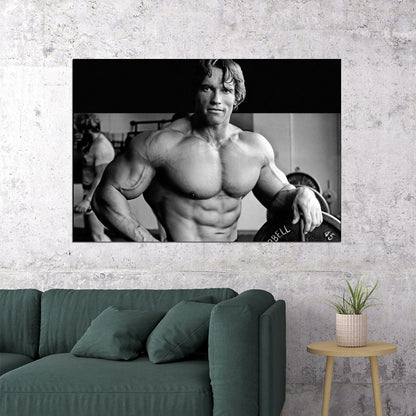 Arnold Schwarzenegger Poster Action Movie Star Wall Art Hollywood Bodybuilding Print