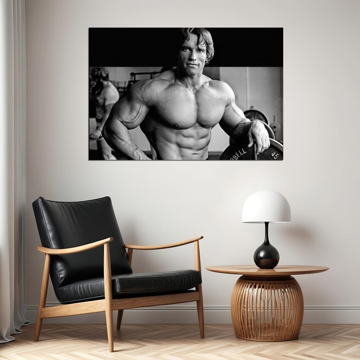 Arnold Schwarzenegger Poster Action Movie Star Wall Art Hollywood Bodybuilding Print