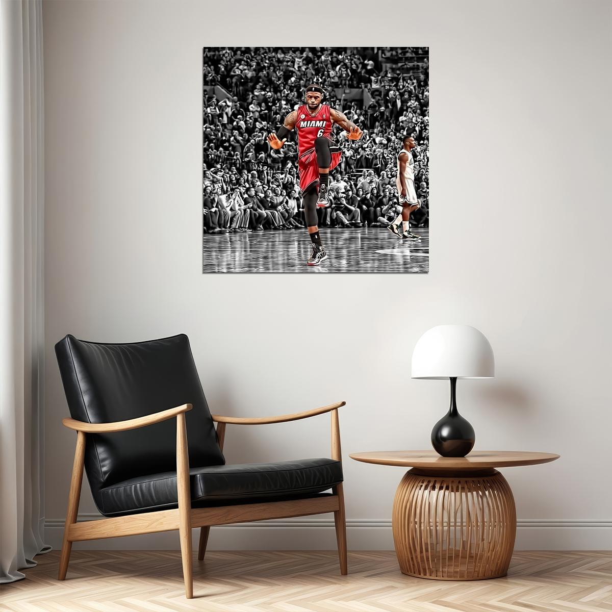 Lebron James Poster Famous Basketball Player Motivational Sports Print