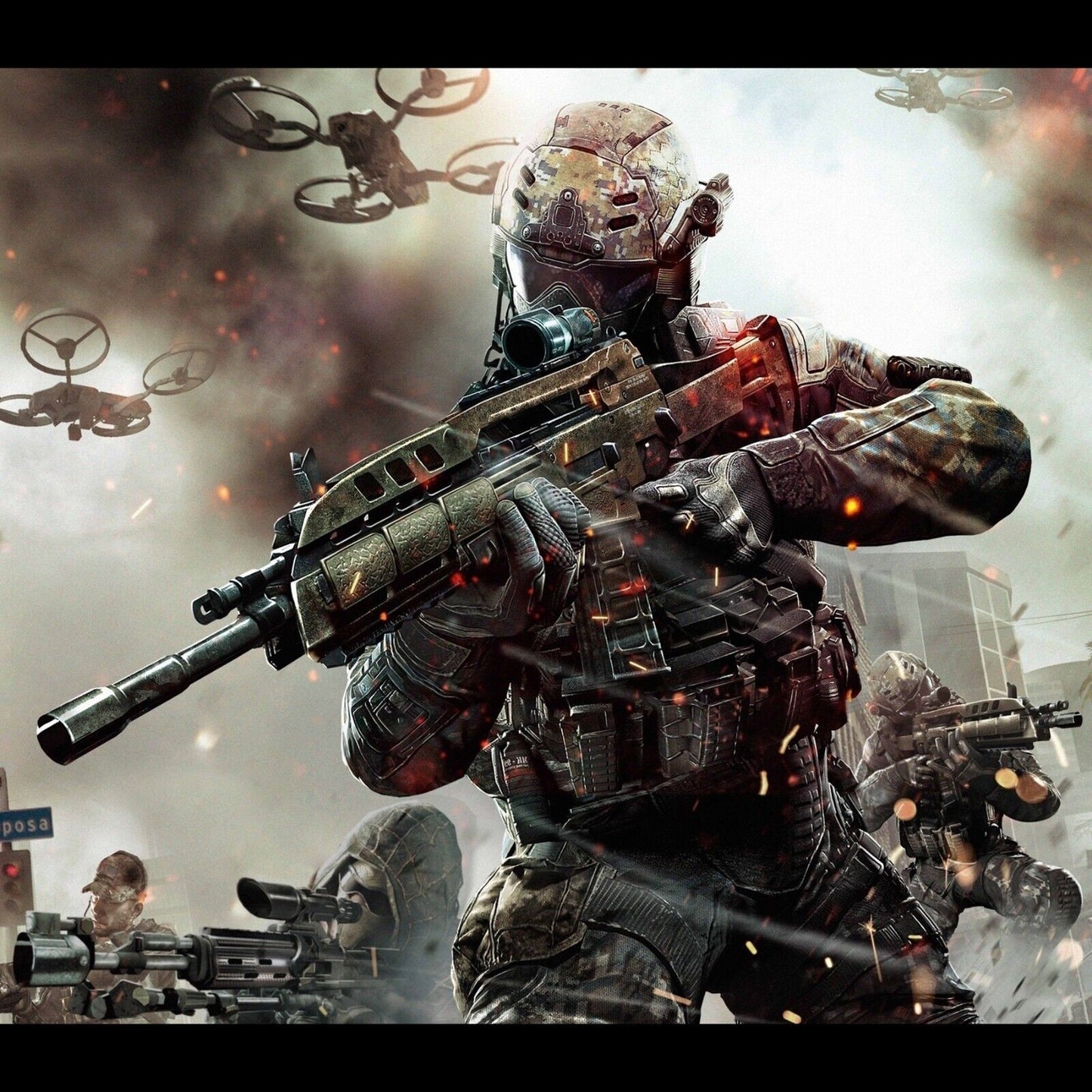 Call Of Duty Video Game Poster Action Shooter Gamer Wall Art Gaming Print